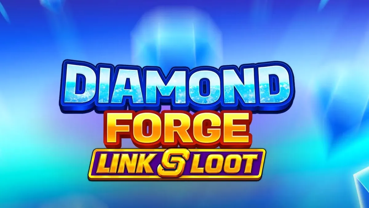 Tampilan visual slot Diamond Forge Link & Loot dengan tema buah dan logam
